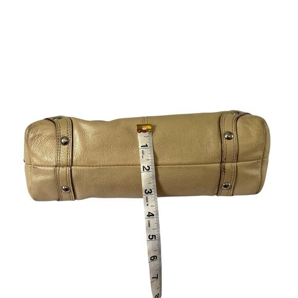 Coach Carly Hobo Bag Cream Silver Leather Shoulder Bag Metallic F15251 - Picture 13 of 14